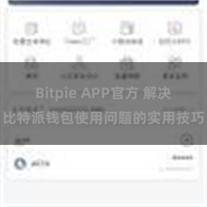 Bitpie APP官方 解决比特派钱包使用问题的实用技巧