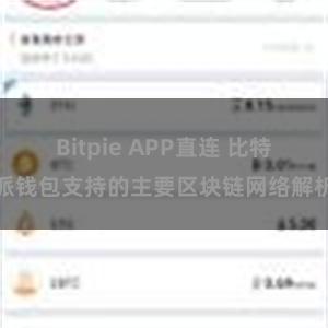 Bitpie APP直连 比特派钱包支持的主要区块链网络解析