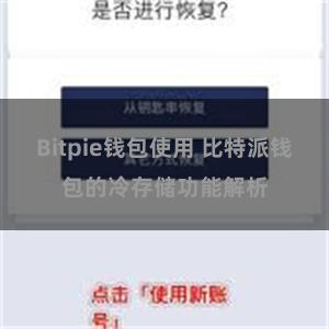 Bitpie钱包使用 比特派钱包的冷存储功能解析